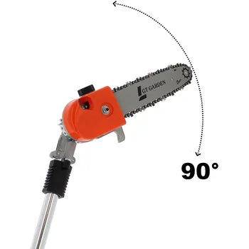 Élagueuse thermique sur perche avec tête orientable, 52 cm3, 3 CV, longueur 4.15 mètres - GT GARDEN