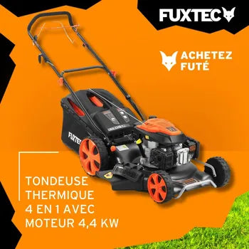 Tondeuse à gazon thermique autotractée FUXTEC FX-RM5396 – 196 cm³ – 53 cm – 6CV – Bac 70L