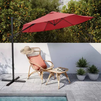 Parasol NATERIAL Avea rouge hexagonal