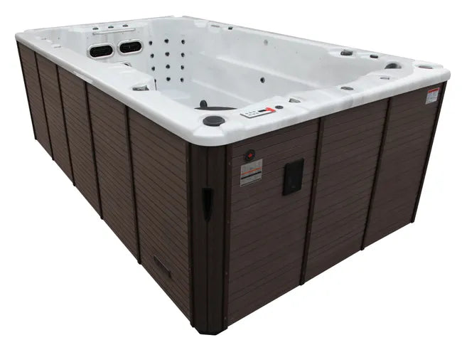 Spa de nage à poser ou à encastrer chocolat 6 places, CANADIAN SPA St lawrence 1