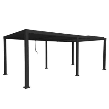Pergola bioclimatique autoportante NATERIAL Clima alu gris anthracite, 17.17 m²