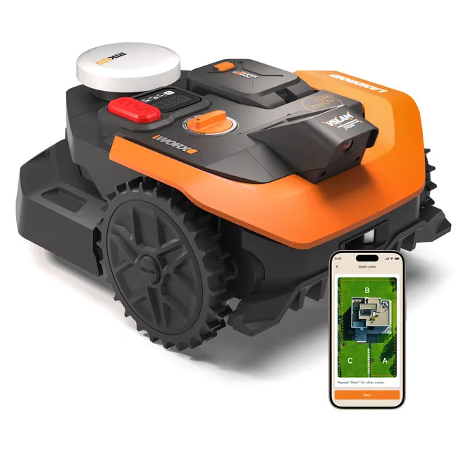 Robot tondeuse connecté sans fil WORX VISION CLOUD 2WD - Jusqu'à 300m² - WR303E