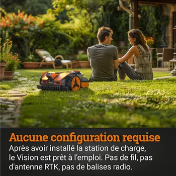 Robot tondeuse connecté WORX LANDROID VISION - Jusqu'à 800m² - WR208E (Sans fil)