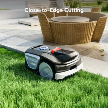 Robot Tondeuse sans Fil, 300 m², avec Garage Gratuit, Vision AI, Évitement des Obstacles, Pentes 27 %, Contrôle via App, Sunseeker V1