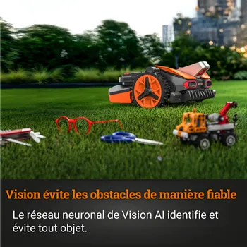 Robot tondeuse connecté WORX LANDROID VISION - Jusqu'à 800m² - WR208E (Sans fil)