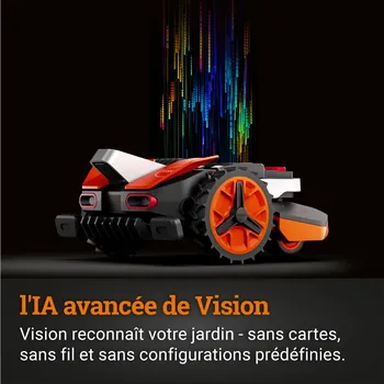 Robot tondeuse connecté WORX LANDROID VISION - Jusqu'à 800m² - WR208E (Sans fil)