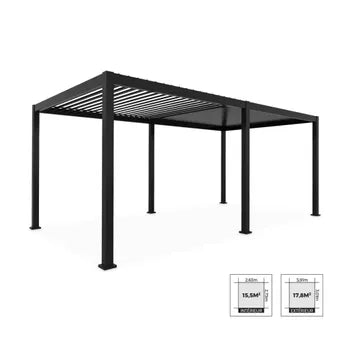 Pergola bioclimatique – Triomphe – 3x6m. aluminium. à lames orientables TRIOMPHE 6X3M