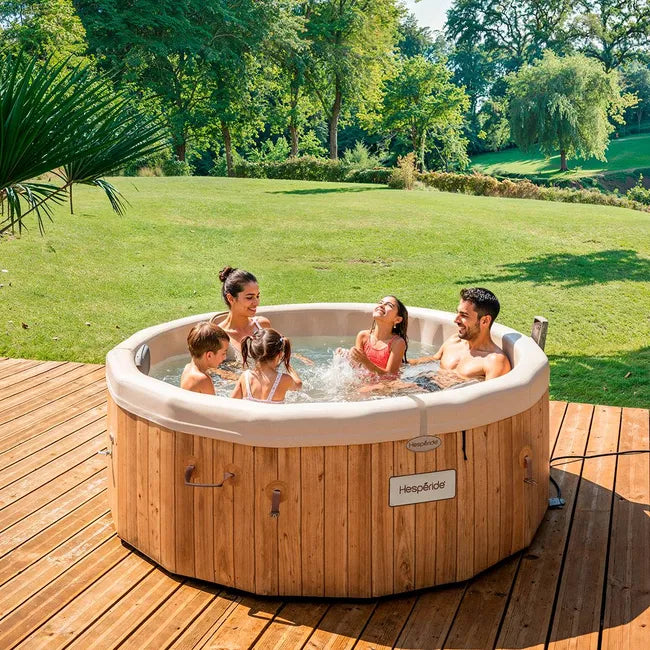 Spa semi rigide 5 à 7 places argile et effet bois - Hespéride
