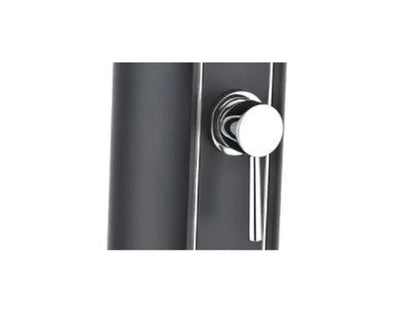 Douche solaire droite alu noir 40 l avec rince-pieds