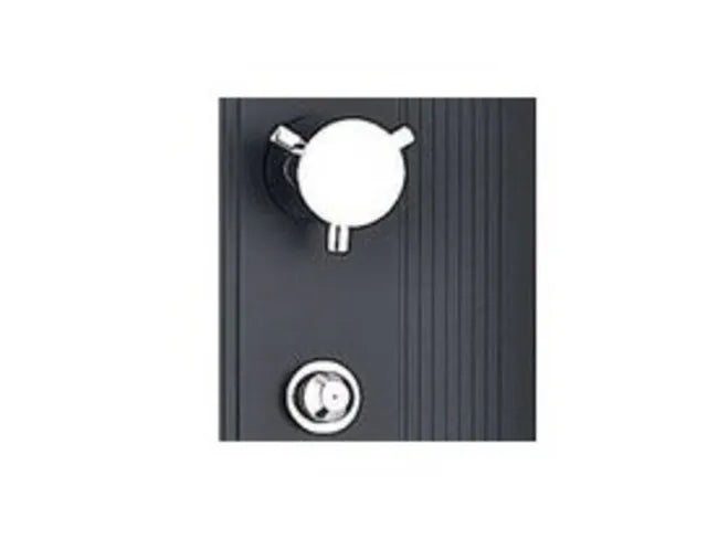 Douche solaire droite alu noir 40 l avec rince-pieds