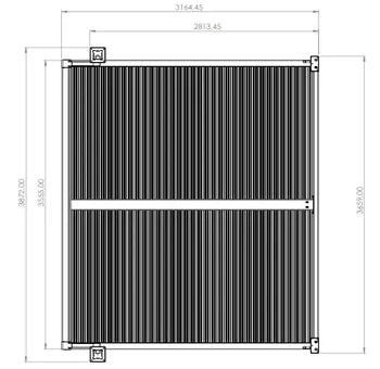 Pergola bioclimatique adossée Odyssea NATERIAL alu gris anthracite, 10.39 m²