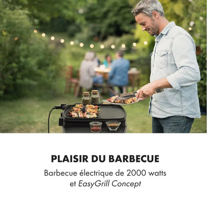 Barbecue électrique KLARSTEIN en Acier inoxydable 2000 W Noir