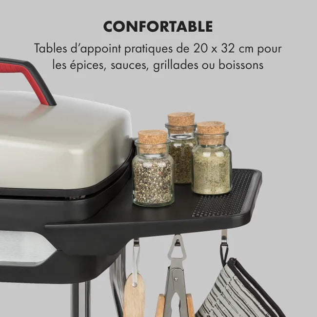 Barbecue électrique KLARSTEIN en Acier inoxydable 2000 W Noir