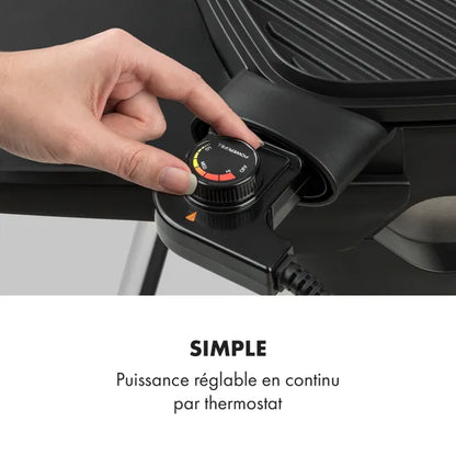 Barbecue électrique KLARSTEIN en Acier inoxydable 2000 W Noir