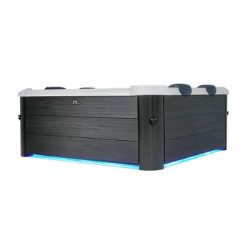 OSLO SPA rigide OSLO MSPA 6 personnes gris. 4 coussins. bâche incluse. hydromassages système