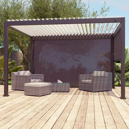 Pergola bioclimatique autoportante Prima aluminium gris anthracite, 12m²