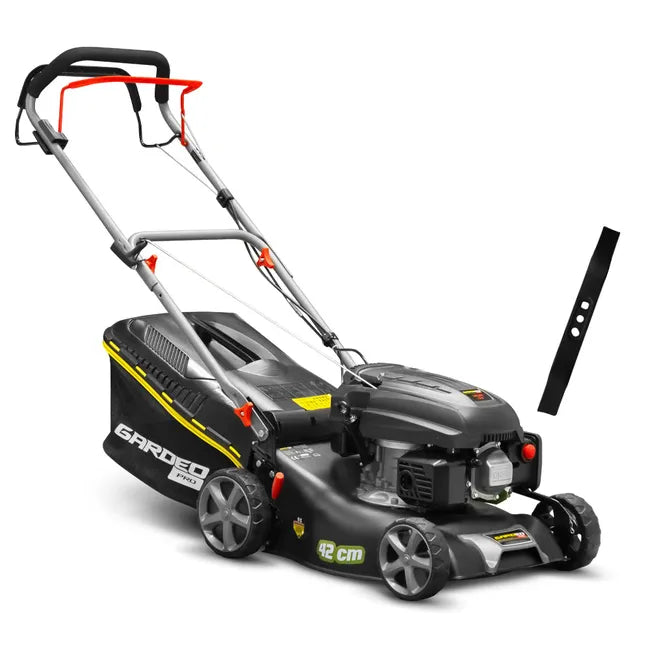 Tondeuse thermique autotractée Pro 144.3cc - 42cm avec 2 lames et fonction mulching