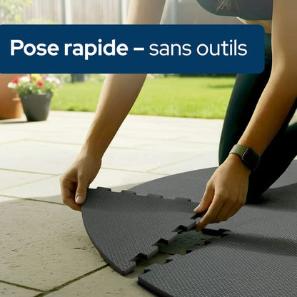 AREBOS Tapis Protection Spa Ø240 cm EVA 25pcs