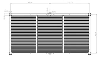 Pergola bioclimatique autoportante NATERIAL Clima alu gris anthracite, 17.17 m²