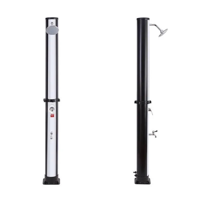 Douche solaire FIDGI noir et argent 35L