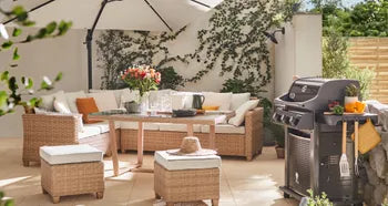 Salon de jardin en résine Medena NATERIAL, 7 personnes