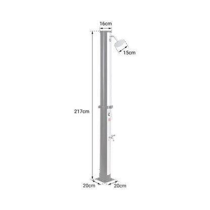 Douche solaire FIDGI noir et argent 35L