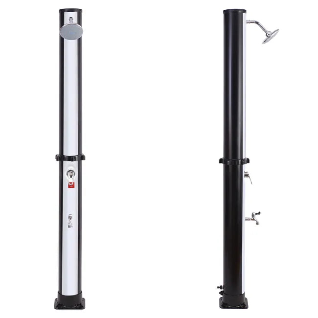 Douche solaire FIDGI noir et argent 35L