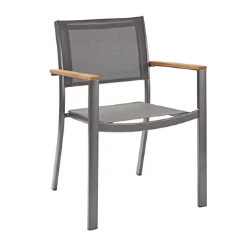 Salon de jardin aluminium gris anthracite Oris butterfly NATERIAL 6 personnes