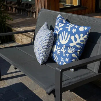 Salon bas de jardin Aramis en aluminium/textilène gris, 4 personnes